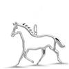 Sterling Silver Horse Outline Necklace