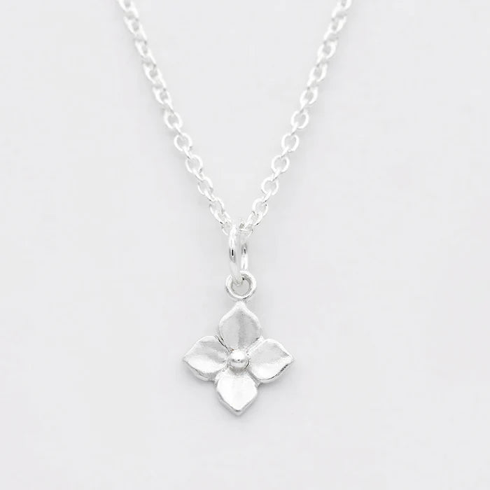 Silver Hydrangea Necklace