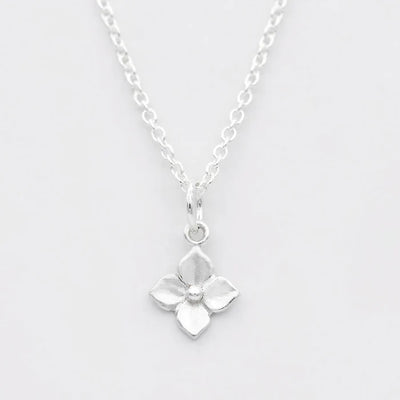Silver Hydrangea Necklace