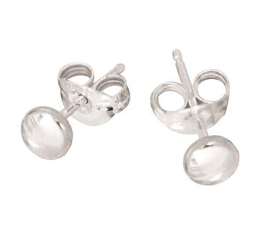 Sterling silver flat ball studs