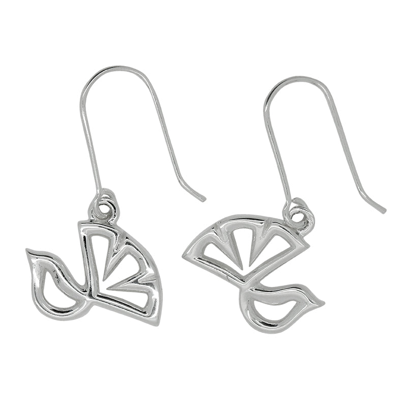 Sterling Silver Fantail Earrings