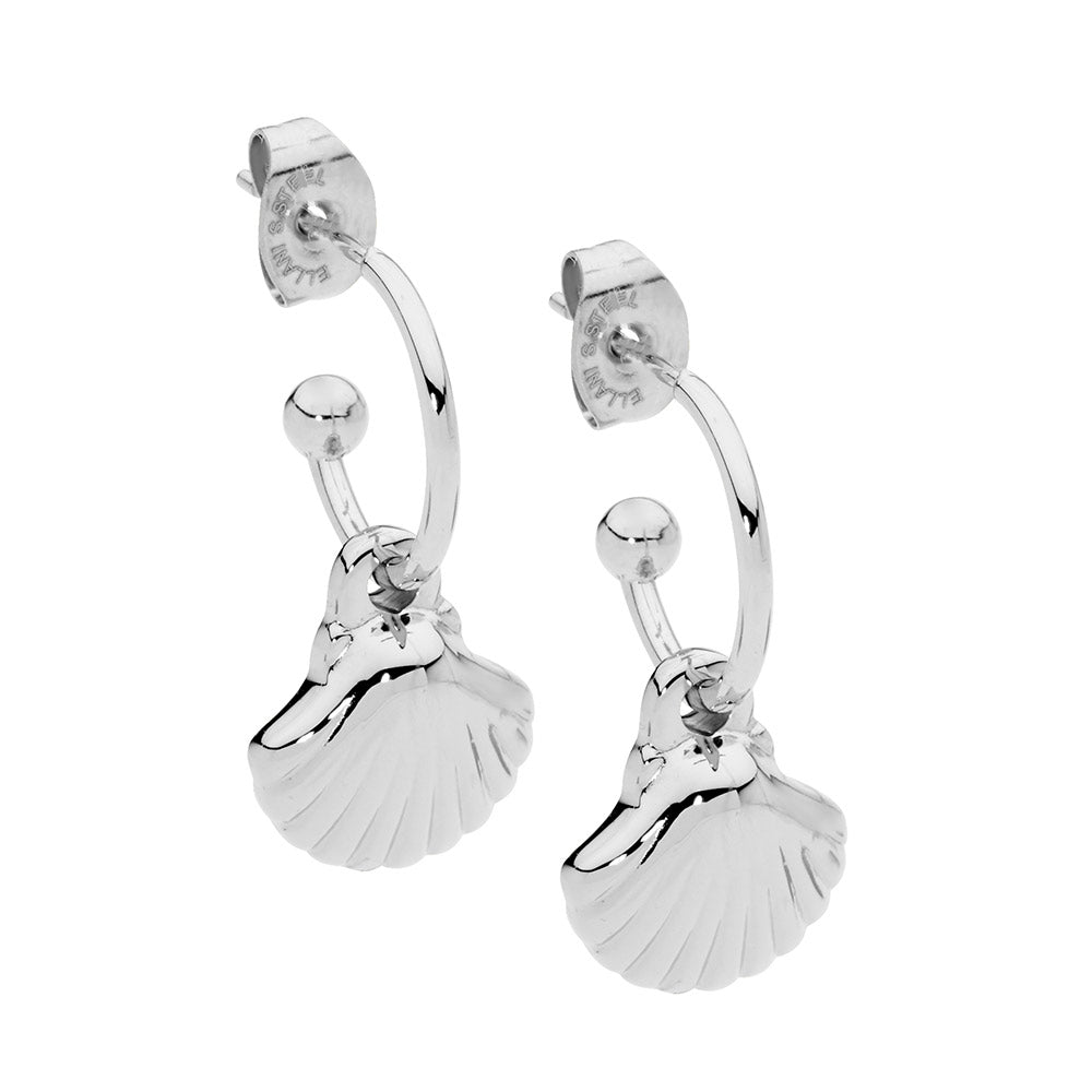Shell on Mini Hoop Earring