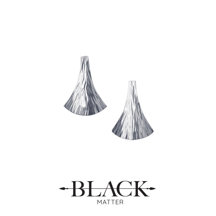 Black Matter Emergence Stud Earrings in Sterling Silver