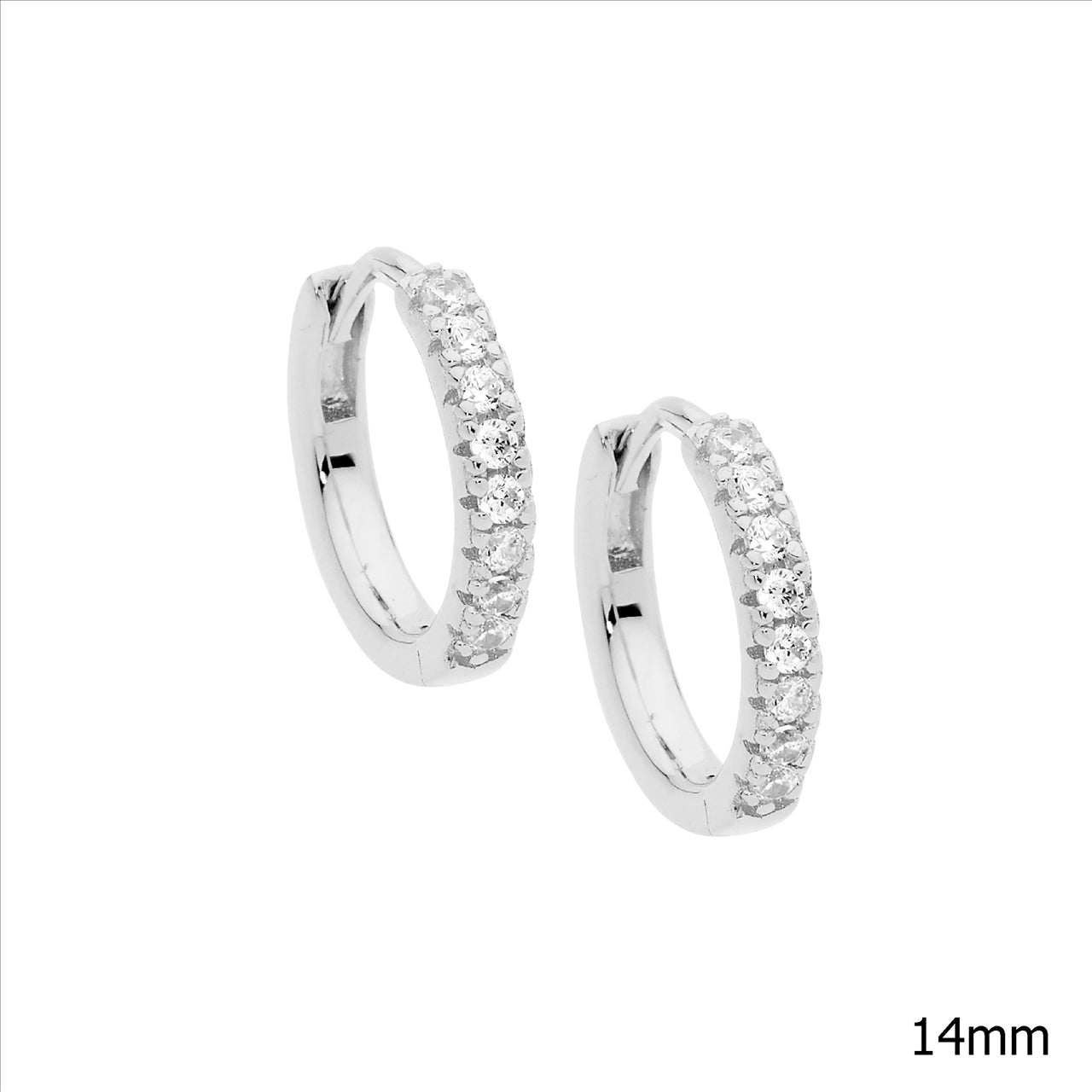 Sterling Silver Hoop Earring with CZ