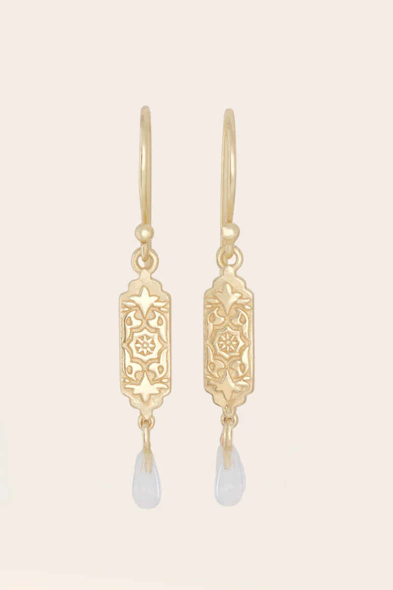 Desert Jewels Earrings Gold Plate