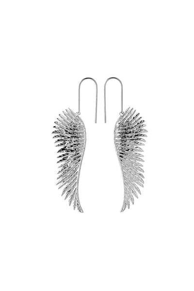 Mini Cupid's Wings Earrings Silver