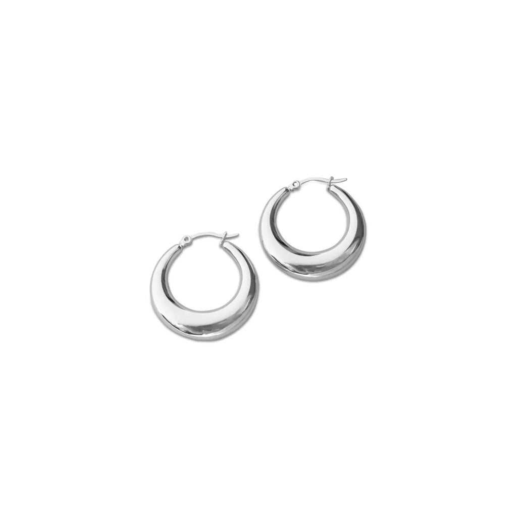 FV Silver Colour Hollow Hoops