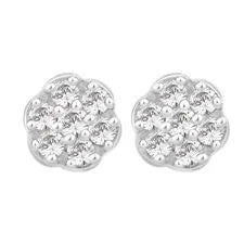 Sterling Silver Swarovski Crystal Cluster Stud Earrings