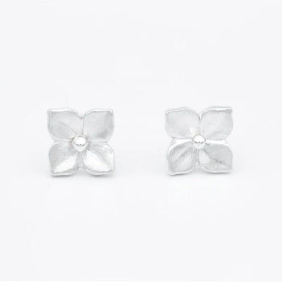 Silver Hydrangea Earrings